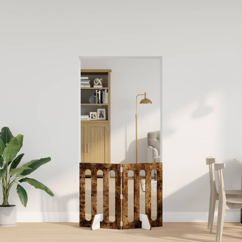 Pet Crate, 60cm H x 482cm W x 34cm D, Smoked Oak
