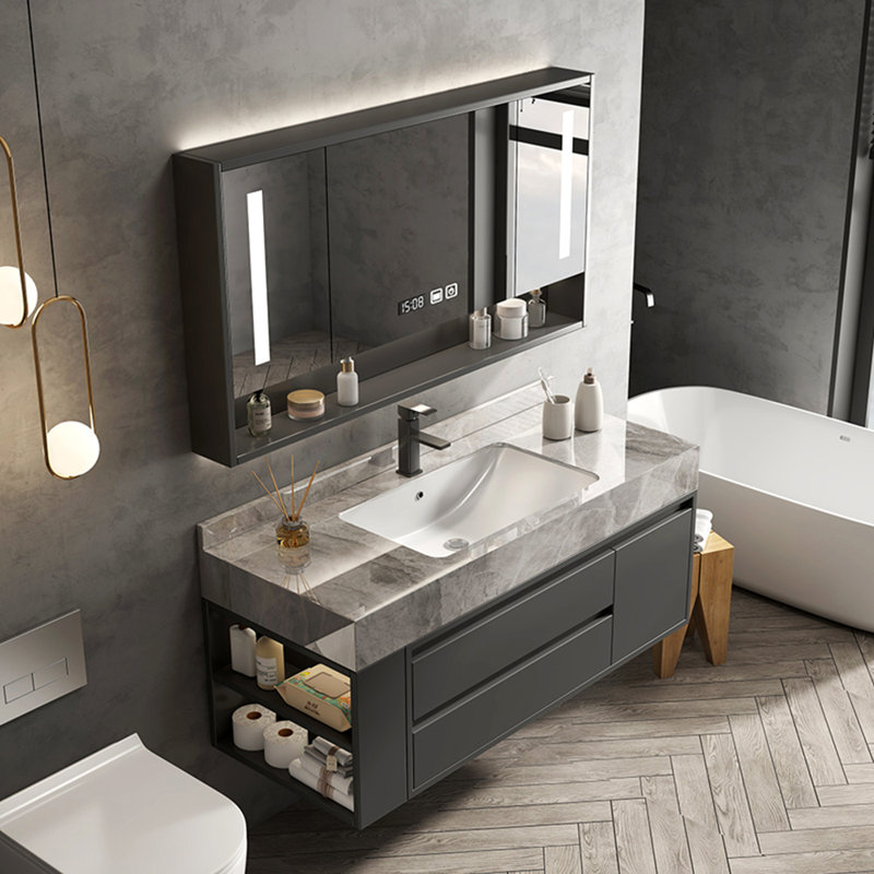 Armoire de salle de bain de style nordique simple.
