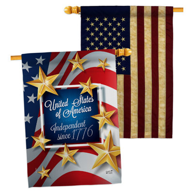 Drapeau de maison en polyester à 2 côtés 40 x 28 po