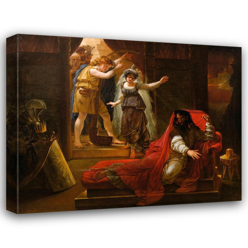 "David jouant de la harpe pour le roi Saul" par Antoine-Jean Gros - Art mural sur toile tendue avec châssis
