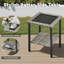 Ensemble de 3 meubles de patio pour l'extérieur, ensemble de 2 chaises pivotantes en rotin toutes saisons avec une table d'appoint élégante, ensemble de conversation pour patio, piscine, balcon, cour-1239211523