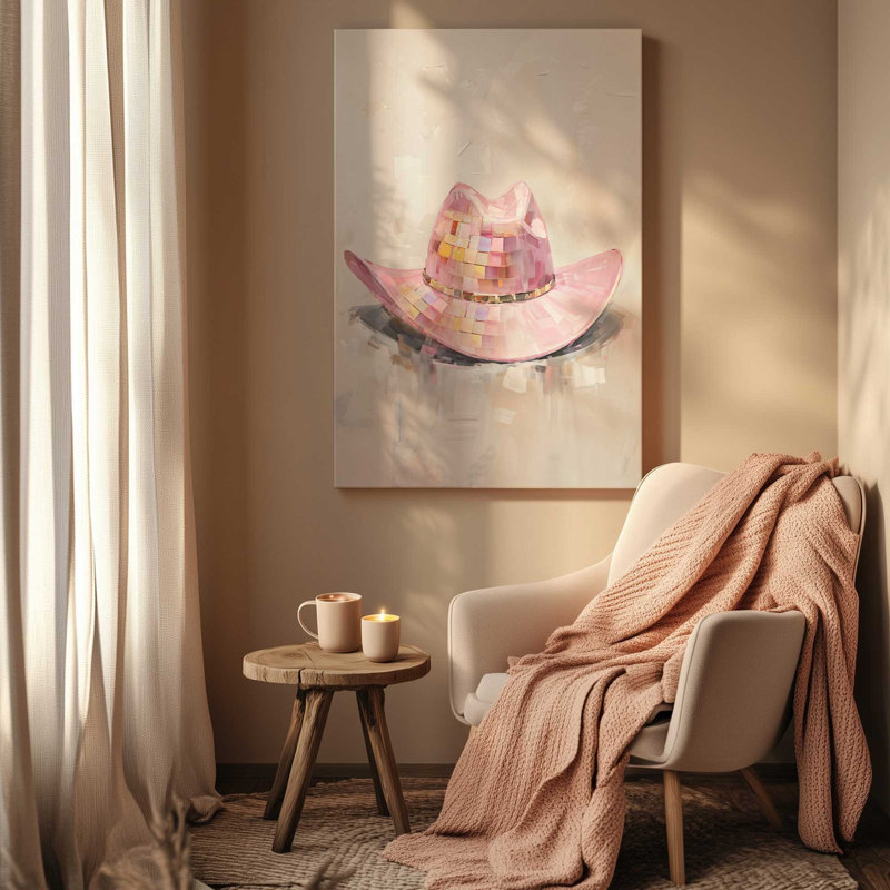 «Cowgirl Essentials in Pink II», toile tendue, H 36 po x l 24 po