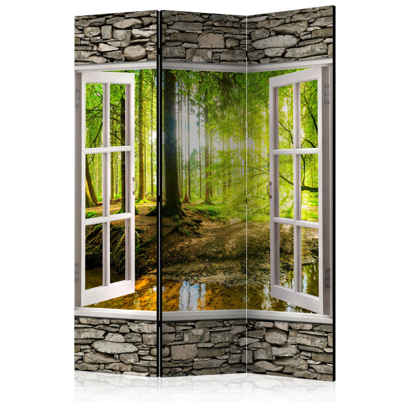 Chaouen Solid Wood Folding Room Divider, 3