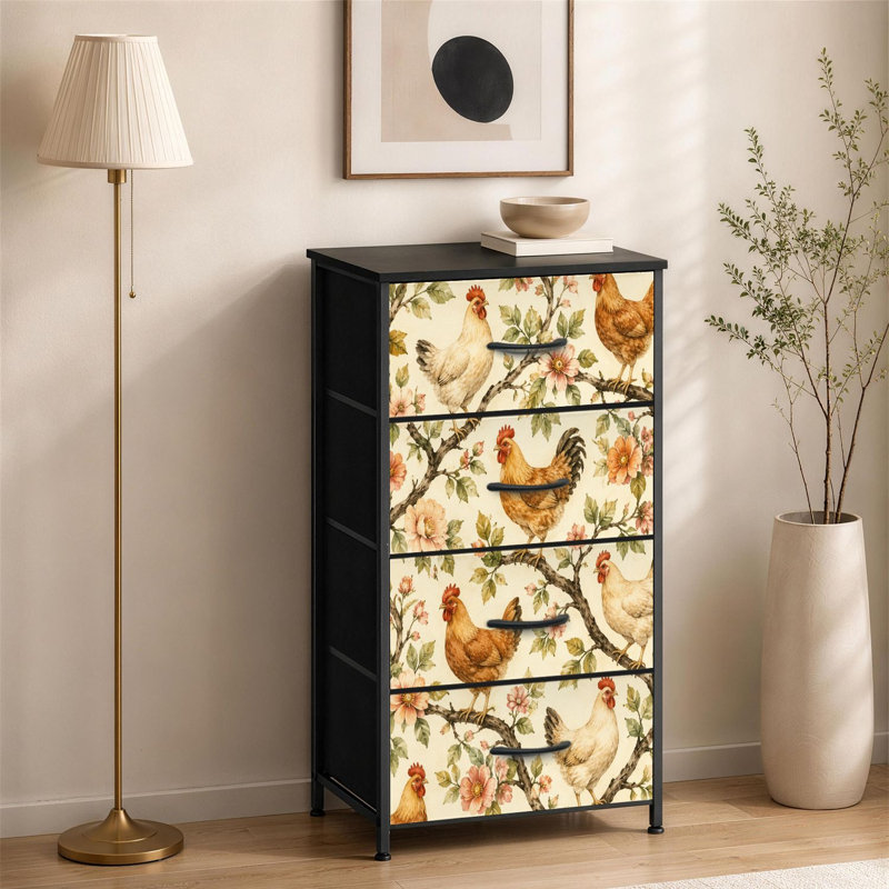 Commode 4 tiroirs pour chambre à coucher Vintage