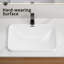 Lavabo de salle de bain encastré en céramique avec design sans couture pour meuble-lavabo