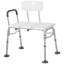 Banc de transfert de baignoire pour baignoire, chaise de douche compacte de 300 lb avec dossier et accoudoirs rembourrés, banc de douche à hauteur réglable, accoudoir pour transfert, siège de douche et ventouses pour personnes âgées, personnes à mobilité réduite