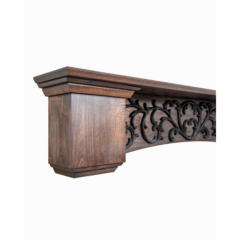 Genova Fireplace Mantel, 60", Brown Wood