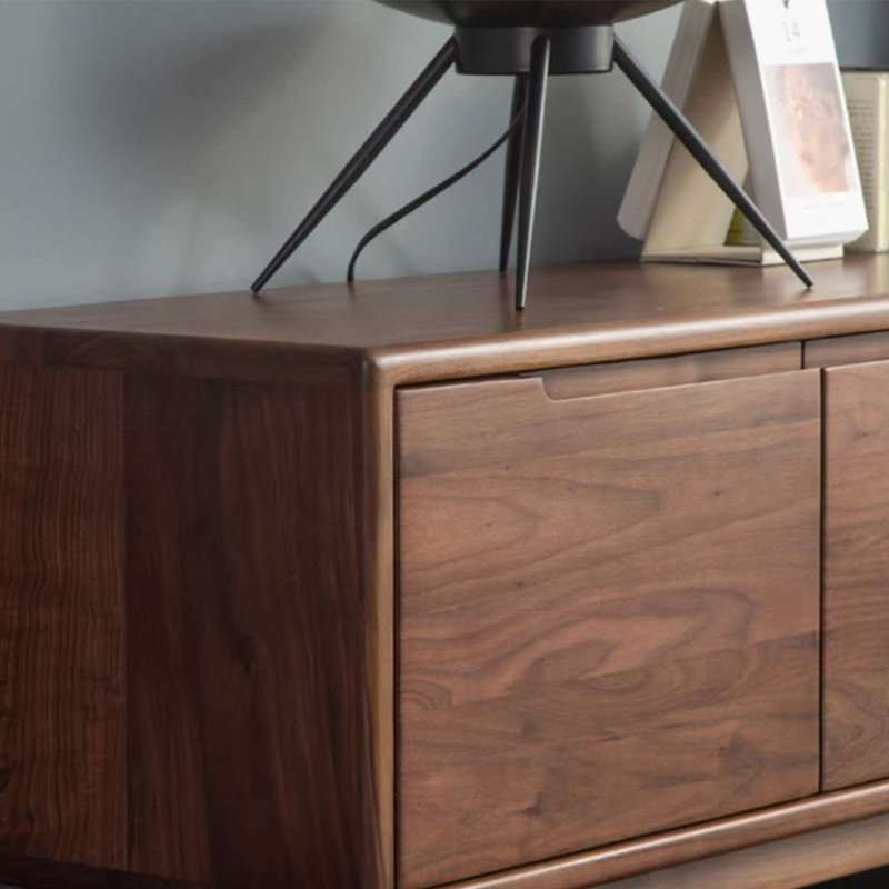 Meuble télé de salon en bois massif, 82.68"