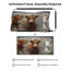 Très grand reproduction d'art sur toile - Portrait de vache brune décor de salle à manger de ferme - "Assemblage requis (cadre non fini)"-130840355