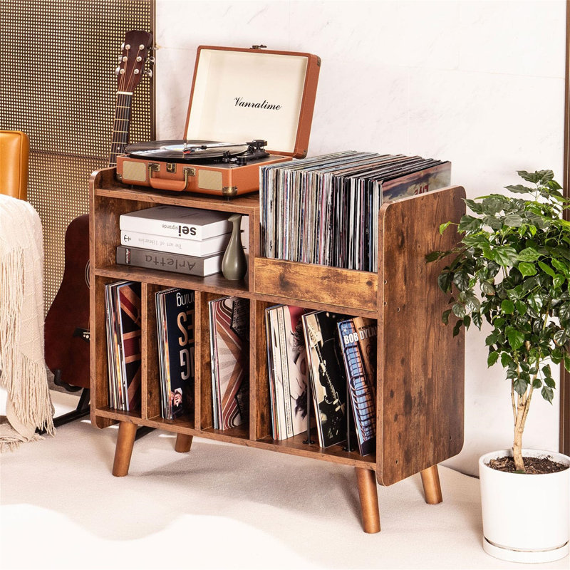 81.2 cm H Media Shelves, Brown