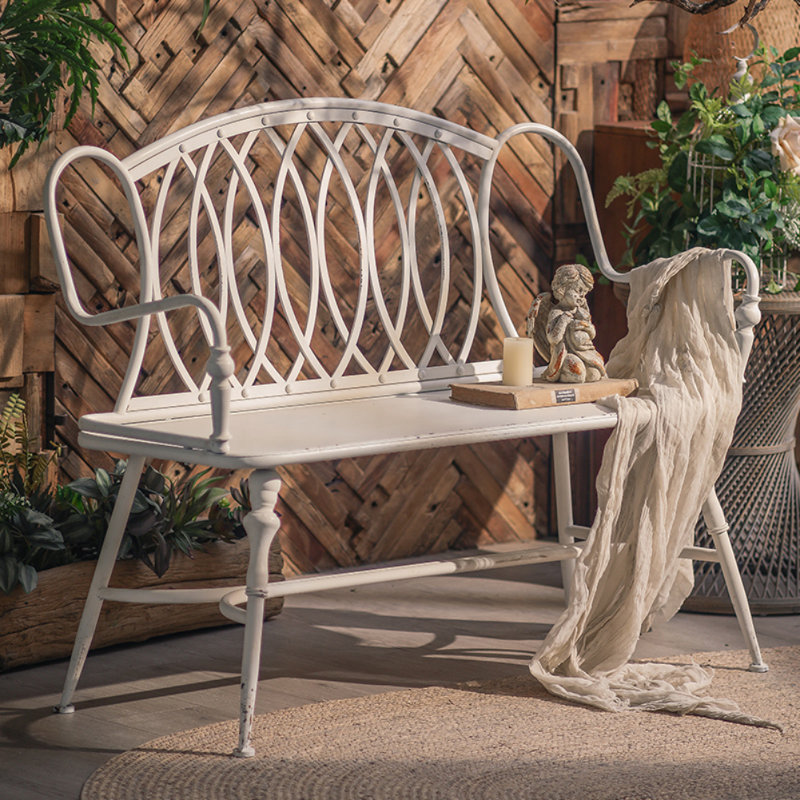 French Retro and Simple White Bench