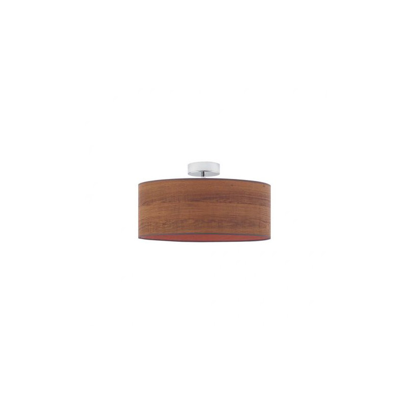 Bisher Fabric Semi Flush Mount, Walnut
