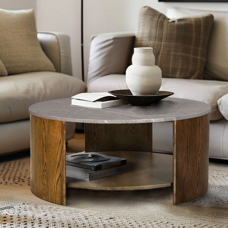 Table basse Mesmerize, Grey/Oak, Marbre