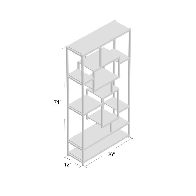 Agatha Geometric Bookcase - Stylish Iron Storage