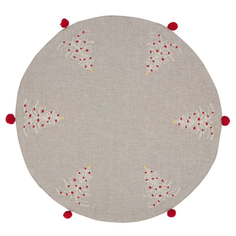 100% Cotton No Pattern Round Placemat