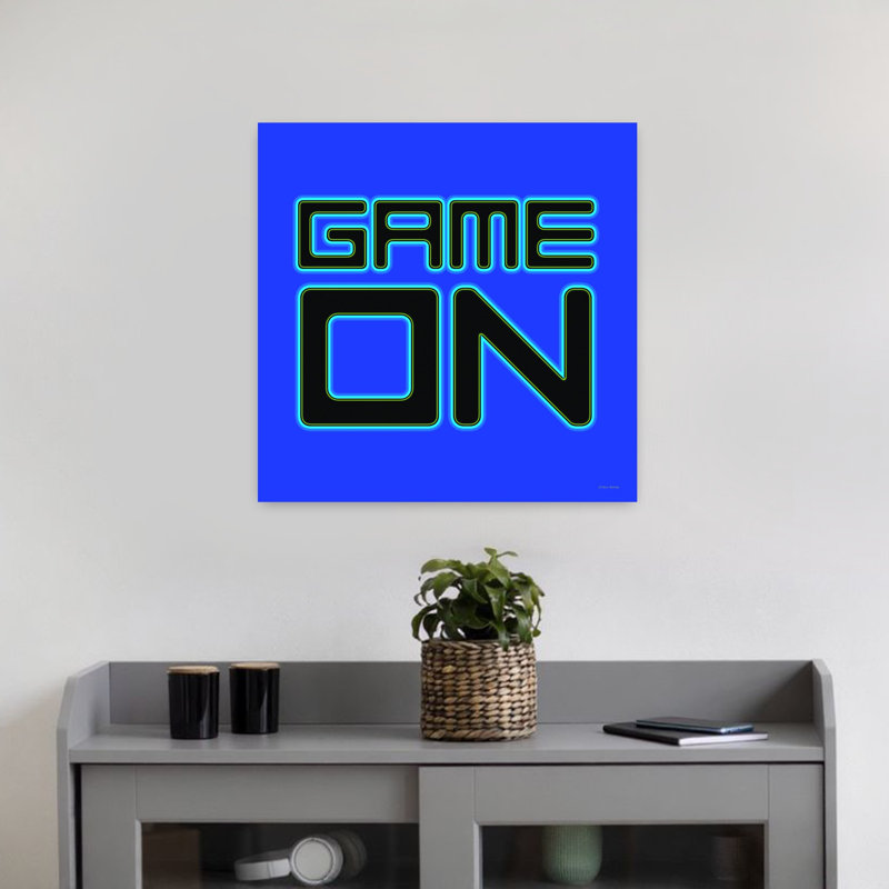 «Game On», art mural contemporain, H 18 po x l 18 po