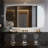 Backlit LED bathroom mirror, unique design, waterproof and explosion-proof, three color temperature adjustable, UR and LTL professional certification-1256728203