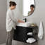 Meuble-lavabo 30 po avec lavabo en céramique, armoire en MDF avec tiroir et poignée dorée - Design moderne compact | Idée cadeau