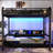 Twin Over Metal Bunk Bed, Black, With Storage, , Led, And Convertible Lower Bed For Family Functional Spaces Twin, Ports, Led Lights, Modern Space - Efficient Bedrooms