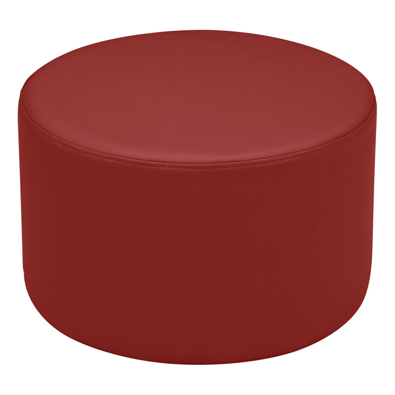 Tabouret cylindrique structuré en savoir plus, H 18 po x l 18 po x P 18 po, Bourgogne