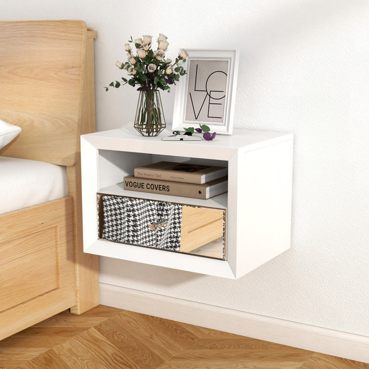 Ailee-May Floating Mirrored Nightstand