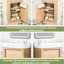 Meuble-lavabo rustique de 15,73 po avec lavabo réversible en résine, tablette réglable, porte à ouverture facile, fermeture en douceur, finition grain de bois pour les petits espaces de petite taille