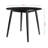 Beeke Extendable Dining Table with Solid Wood Base in Black, 28.5" H X 35.1" W X 35.1" D