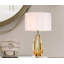 Cognac Simple Clear Tinted Bronze Glass Lamp