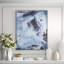 Indigo Wash Abstract Print