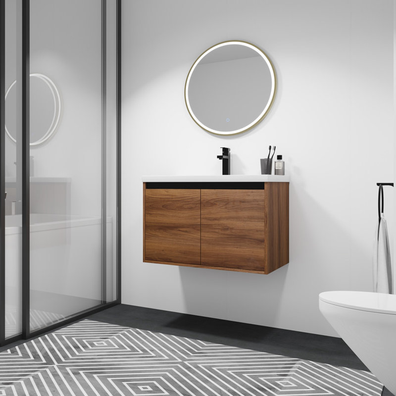 Bathroom Vanity With Sink (Brown)