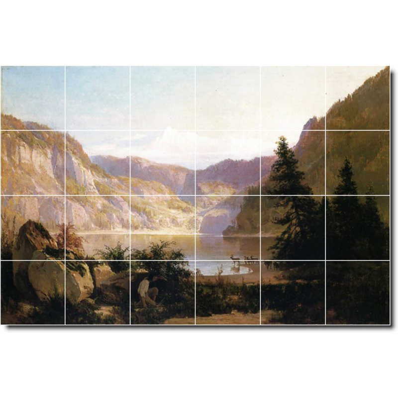Carreau de céramique décorative 36 po x 24 po 6 po x 6 po, Paysage 04294