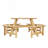 Outdoor 8 Person Round Picnic Table With 4 Built-In Benches-1261344351