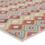 Tapis géométrique brun / bleu en polypropylène tissé à la machine Deva-1090833850