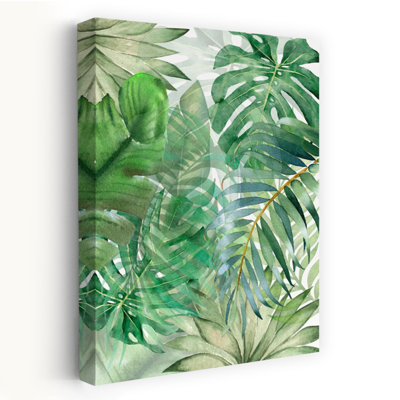 Art contemporain, palmier abstrait, art tropical