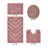 Hugo Premium 100% Cotton 2370 GSM 4-Piece Tufted Bath Rug Set with Non-Slip Spray Latex Backing, OEKO-TEX® Certified, Super Absorbent & Machine Washable, Pink-286268724-288509098