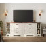 Laziza 4-In-1 Large Farmhouse Wood Entertainment Center With Drawers And Shelvs
