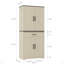 Kitchen Pantry With Led Light, Storage Cabinets, 1 Drawer, Door Shelves And X-patterned Design