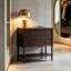 Commode d'appoint traditionnelle à 2 tiroirs avec tablette ouverte-247182569