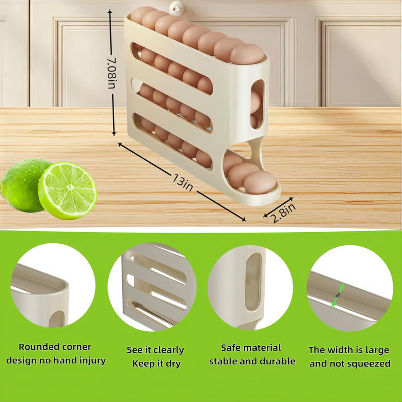 Porte-œuf à 4 étages pour réfrigérateur