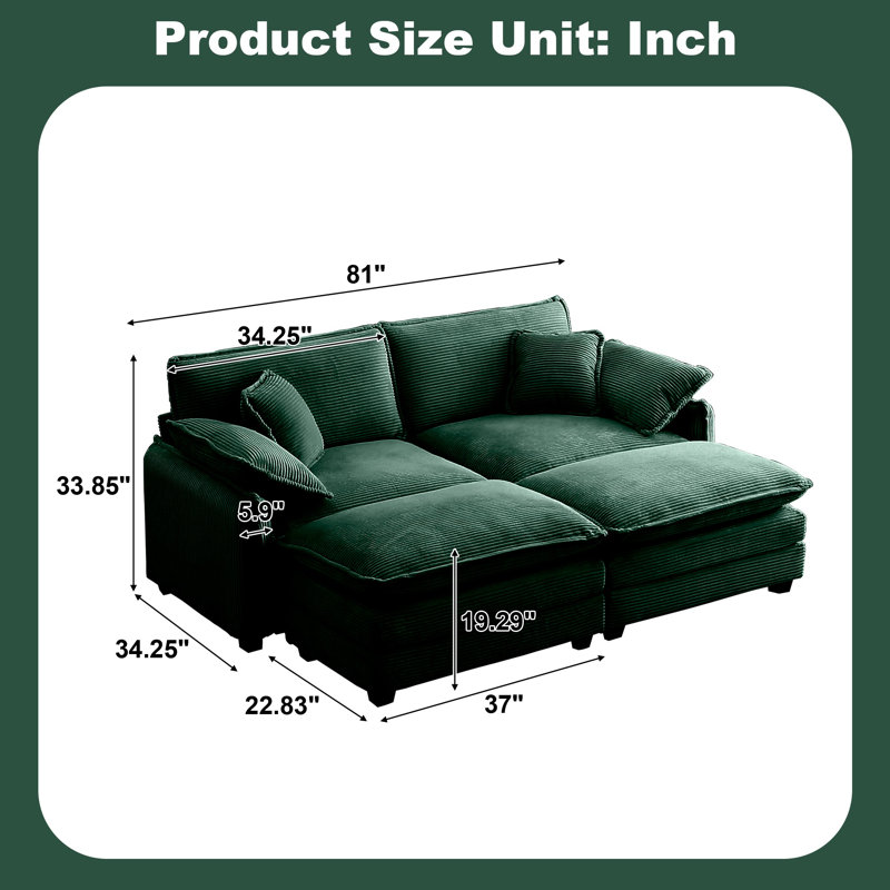 Chaise longue rembourrée Mavyn, Vert