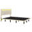 Floating Bed With Sensor LED Lights And Height-Adjustable Headboard, Vertical Channel Design-1409784922-1409784916