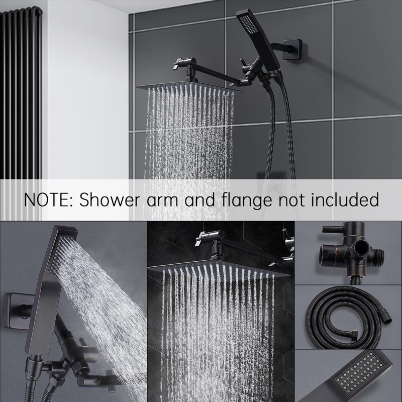 Luxurious Dual Shower Head Combination, Oil Rubbed Bronze