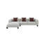 Canapé modulaire Mardi Maroon & Tweed avec 3 coussins