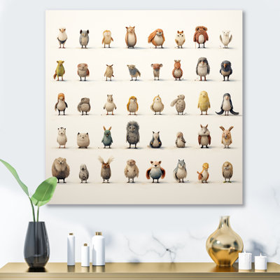 «Grey Childrens Monsters Nursery Motif IV», reproduction d'art mural en métal fractal