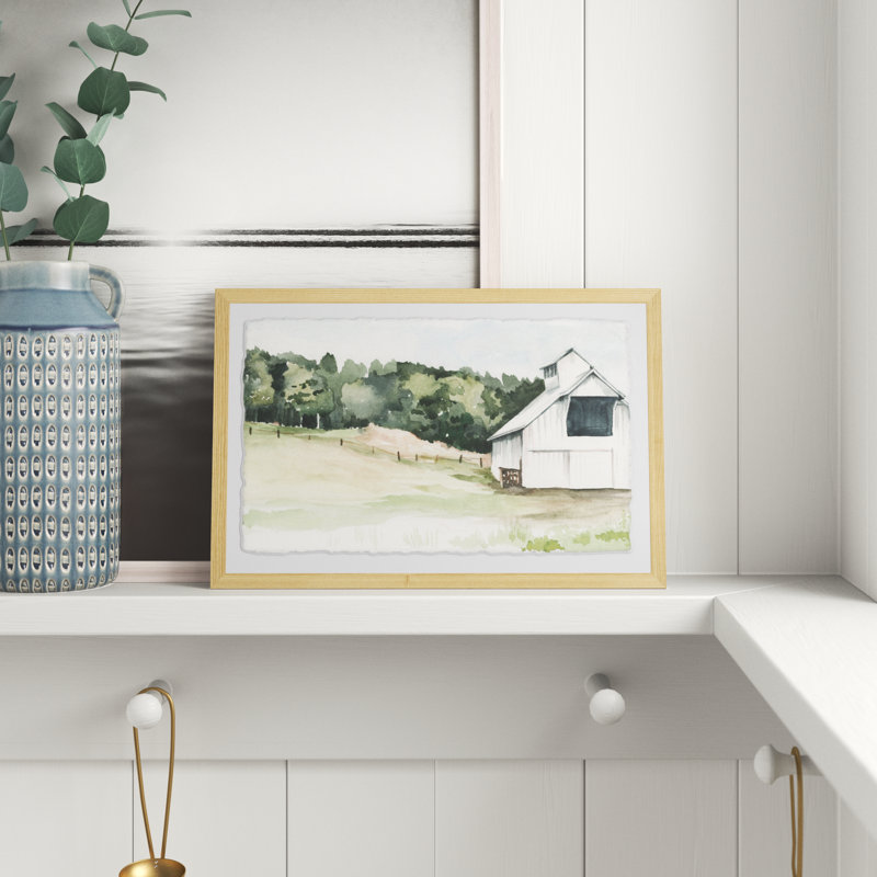 " Watercolor Barn III " by Marmont Hill, 8" H x 12" W x 1.5" D