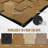 Acoustic Wall Paneling-Set of 4 - 23.6"x23.6" Mosaic Style Paintable Sound Absorbing Wood Wall Panels - 15.5 sq ft Coverage for Living Room, Bedroom, Fireplace, Home Theater, Office-121598353