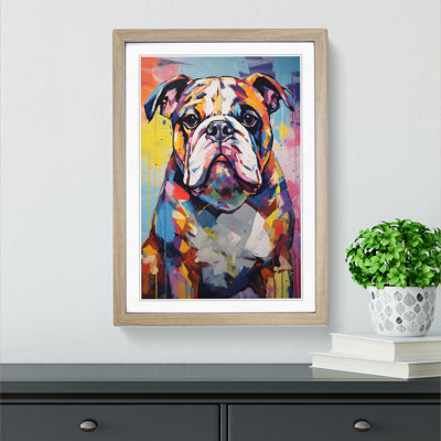 British Bulldog Expressionism - Framed Print
