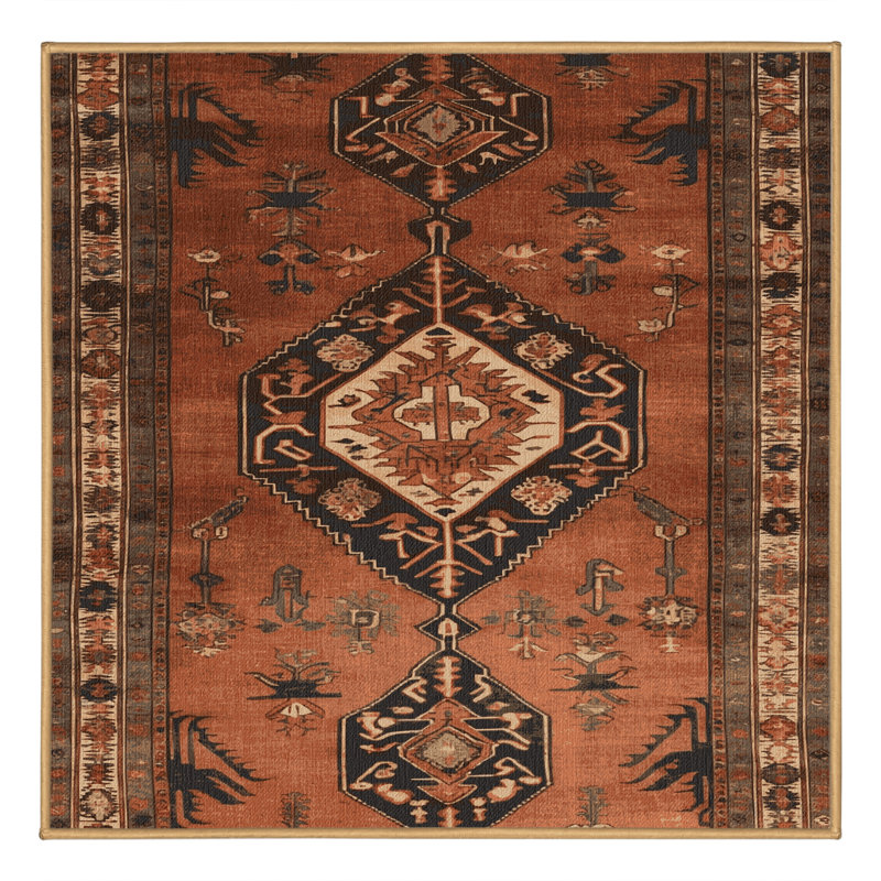 Tapis brun lavable à la machine