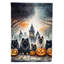 Drapeau de la maison d'Halloween Keeshond Spooky