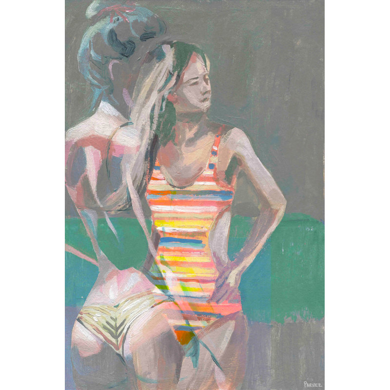 « baining costumes »-impression sur toile tendue, H 24 po x l 16 po